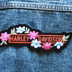 Dead Stock New  Harley Davidson Lady Patch Orange stitching